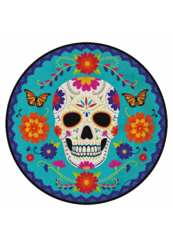 Talerze owalne papierowe Day Of The Dead 23cm 8szt