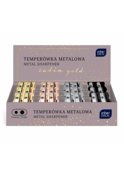 Temperówka podwójna metal Satin Gold (24szt)