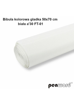 Bibuła kolorowa gładka biała 50x70cm 30 arkuszy