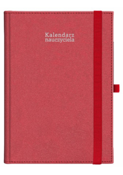 Kalendarz nauczyciela 24/25 A5T Kraft z gumką CZERWONY