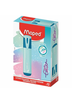 Zakreślacz Glitter Pastel z brokatem (12szt) MAPED