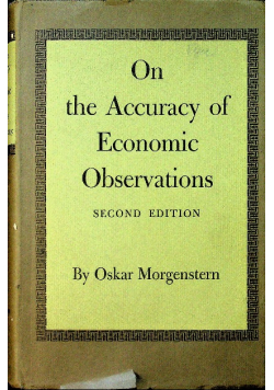 On the Accuracy of Economic Observations Seconf edition