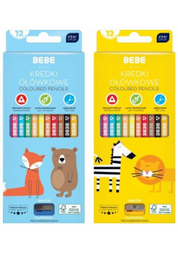 Kredki ołówkowe z temperówką BB Kids 12 kol mix