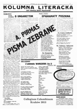 Pisma zebrane A Pirmasa REPRINT