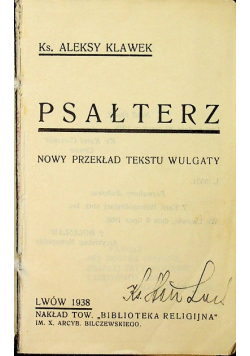 Psałterz 1938 r.