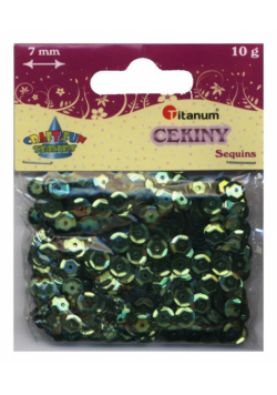 Cekiny zielone 7mm 10g