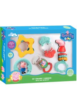 Zestaw grzechotek i gryzaków Peppa Pig 5 elementów