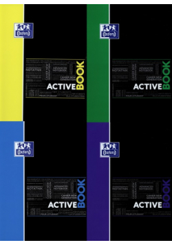 Kołonotatnik A4 Oxford w kratkę 80 kartek Activebook mix