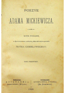 Mickiewicz Poezye 1888 r.
