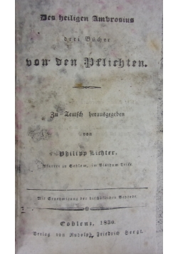 Von den Schlichten 1830 r.
