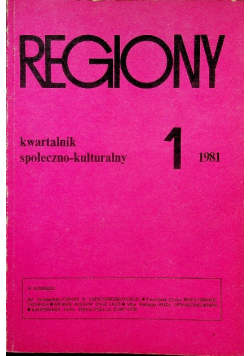 Regiony kwartalnik społeczno kulturalny nr 1 1981