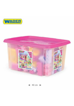 WADER 41280 Klocki 132 elem. w pojemniku - Zestaw dla dziewczynek