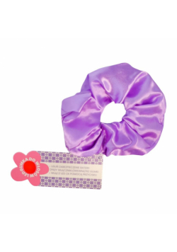 Gumka scrunchie do włosów led jasny fiolet