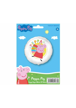 Balon foliowy FX Peppa white 46cm