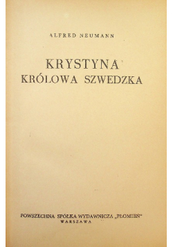 Krystyna Królowa Szwedzka 1937 r.