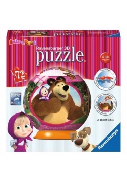 Puzzle 3D Marza i Niedźwiedź kula 72 elementy