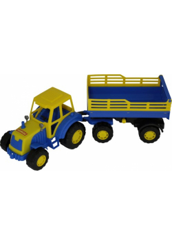 Majster traktor z przyczepą Nr 2 niebieski