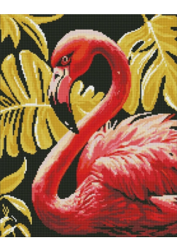 Diamentowa mozaika - Elegancki flaming 40x50cm