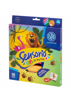 Lekka masa plastyczna Dżungla Sensorio Kids 16 kolorów 1 szt.mix