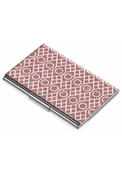 Etui na wizytówki TROIKA MARSALA STYLE - chromowany metal z designerskim wzorem, na 11 wizytówek