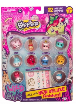 Shopkins S9 Wild 12-pak + tatuaże