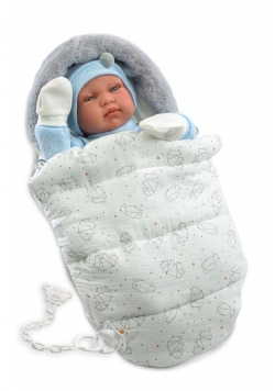 Lalka bobas Bebo w beciku 44 cm