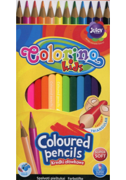 Kredki ołówkowe trójkątne Colorino Kids 12 kolorów