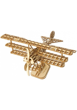 Drewniane Puzzle 3D Samolot Trójpłatowy