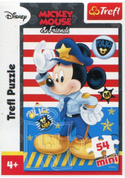 Puzzle 54 Mini Myszka Miki i Przyjaciele Miki policjant