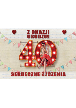 Zaproszenie Urodziny 40 (10szt)