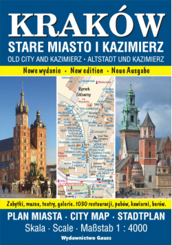 Kraków. Stare Miasto i Kazimierz. Plan miasta 1:4000 wyd. 2023