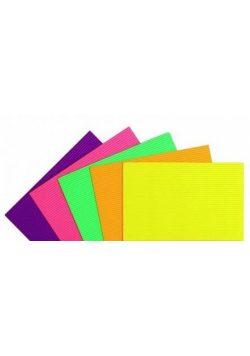 Tektura falista kolorowa fluo 25x35cm 10 arkuszy