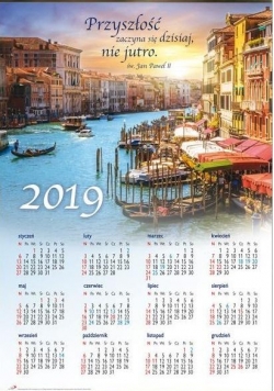 Kalendarz 2019 plakatowy duży "Wenecja"