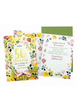 Karnet B6 Urodziny 50 (kwiaty)