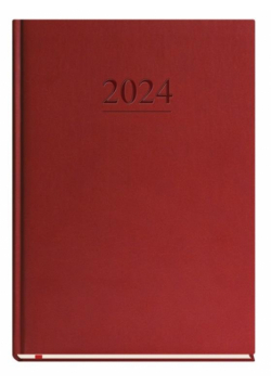 Terminarz 2025 A4 tygodniowy uniwersalny bordowy