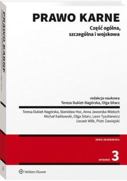 Prawo karne Część ogólna szczególna i wojskowa