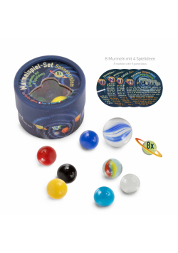 Gra zestaw kulek szklanych Space Adventure 8 szt.