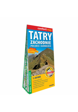 Tatry Zachodnie, polskie i słowackie mapa turystyczna 1:30 000