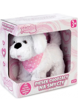Piesek chodzący na smyczy Natalia