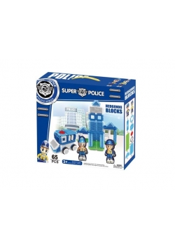 Klocki szczotkowe - policja 65 elementów