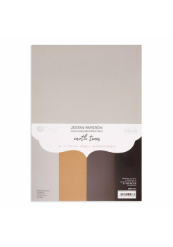 Zestaw papierów A4 20 arkuszy Earth tones 220g