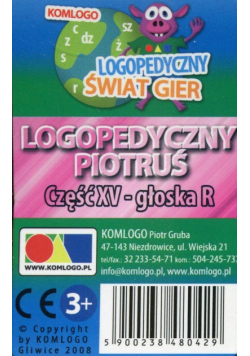 Karty Logopedyczny Piotruś Część XV - głoska R