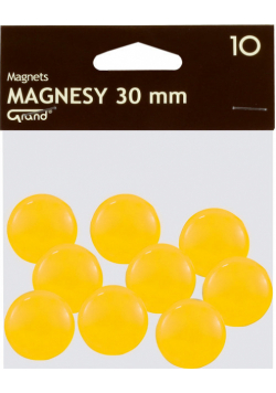 Magnesy 30 mm żółte 10 sztuk