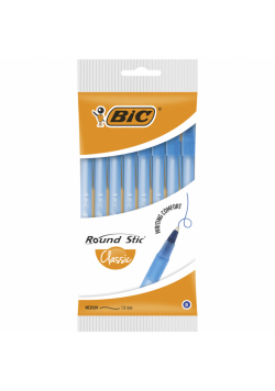 Długopis Round Stic Classic BIC niebieski pouch 8szt