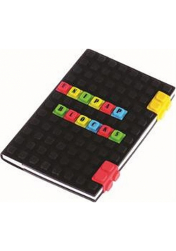 Notes silikonowy A5 Unipap Blocks w kratkę 100 kartek czarny