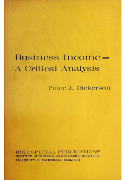 Business Income - A Critical Analysis
