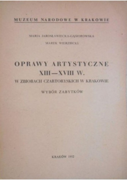 Oprawy artystyczne XIII do XVIII wieku