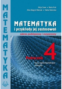 Matematyka klasa 4 Podręcznik zakres podstawowy i rozszerzony