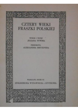 Cztery wieki fraszki polskiej