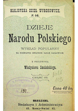 Dzieje narodu polskiego 1898 r.